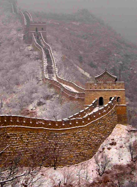 Čínská zeď v zimě